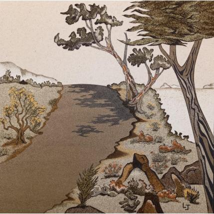 Painting La route des vacances by Jovys Laurence  | Painting Subject matter Sand Landscapes