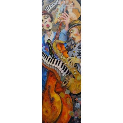 Peinture Ça swing pas mal à Paris  par Garilli Nicole | Tableau Figuratif Acrylique, Encre Scènes de vie