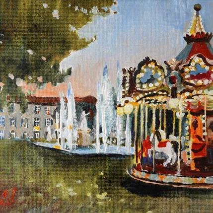 Peinture Paris 33 - Carrousel par Niko Marina  | Tableau Figuratif Huile Urbain