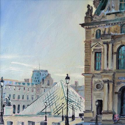 Peinture Paris 14 - Louvre par Niko Marina  | Tableau Figuratif Huile Urbain
