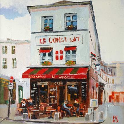 Peinture Paris 19 - Le Consulat par Niko Marina  | Tableau Figuratif Huile Urbain