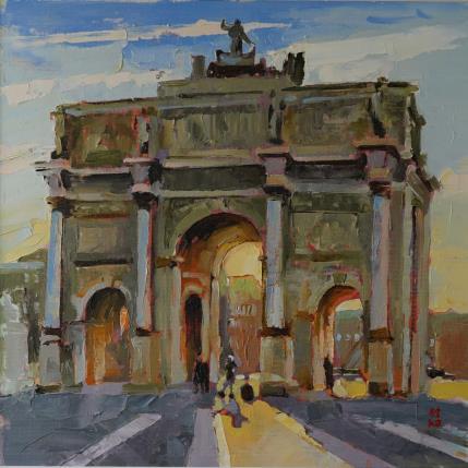 Peinture Paris 3 - Arc de Triomphe par Niko Marina  | Tableau Figuratif Huile Urbain