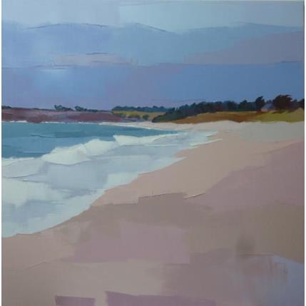 Peinture La plage rose par PAPAIL | Tableau Abstrait Huile Paysages