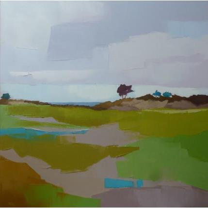 Peinture Printemps à Sercq par PAPAIL | Tableau Abstrait Huile Paysages