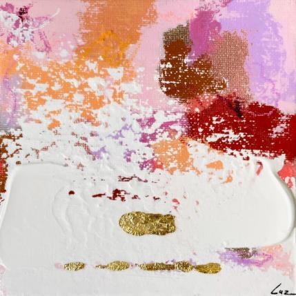 Peinture Résilience par Luz Alexandra | Tableau Abstrait Acrylique, Feuille d'or, Pastel Minimaliste