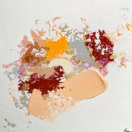 Peinture Summer never dies par Luz Alexandra | Tableau Abstrait Acrylique, Feuille d'or, Pastel Minimaliste