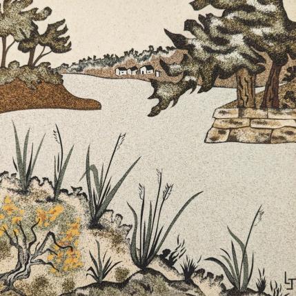 Painting Le village dans la Ria by Jovys Laurence  | Painting Subject matter Sand Landscapes