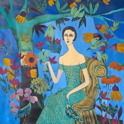 Peinture Bird song par Sundblad Silvina | Tableau Figuratif Acrylique, Pastel