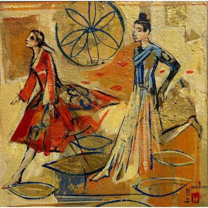 Peinture Les danseurs par Machi | Tableau Figuratif Huile