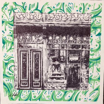 Peinture Lille - Pâtisserie Méert par André Raphaël | Tableau Figuratif Acrylique Architecture, Scènes de vie, Urbain