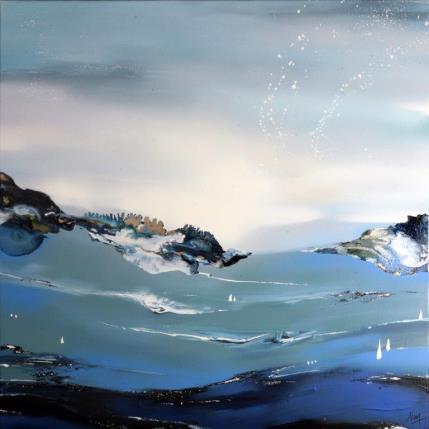 Peinture 866 par Naen | Tableau Abstrait Acrylique, Encre Minimaliste