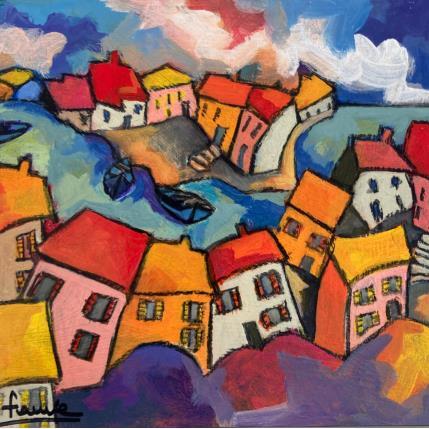 Peinture Les deux rives par Fauve | Tableau Figuratif Acrylique Paysages