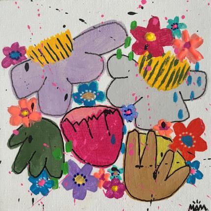 Peinture FLOWERS par Mam | Tableau Pop-art Acrylique Icones Pop, Nature