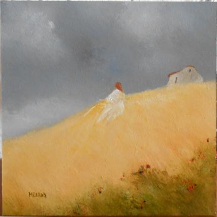 Peinture La butte aux blés par Moulia Francis | Tableau Impressionnisme Carton, Huile Scènes de vie