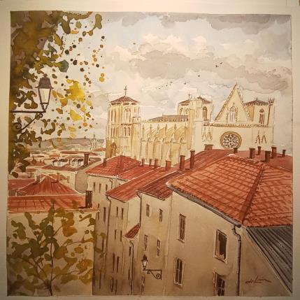 Peinture Toits  par De León Lévi Marcelo | Tableau Figuratif Aquarelle Urbain