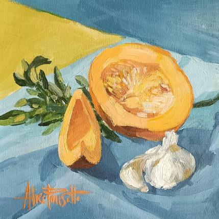 Peinture Zucca aperta par Parisotto Alice | Tableau Figuratif Huile Icones Pop, Nature, Scènes de vie