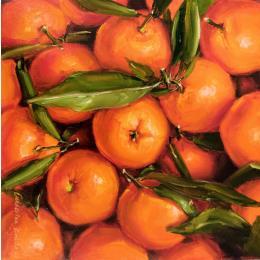 Gemälde Clementines von Braiko Catherine | Gemälde Realismus Öl Pop-Ikonen, Stillleben