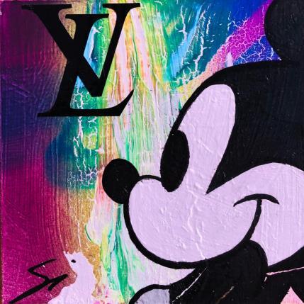 Peinture Mickey is happy par Mestres Sergi | Tableau Pop-art Acrylique, Graffiti Icones Pop
