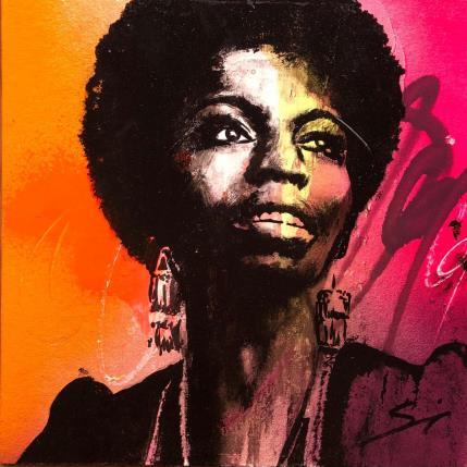 Peinture Nina Simone par Mestres Sergi | Tableau Pop-art Acrylique, Graffiti Icones Pop