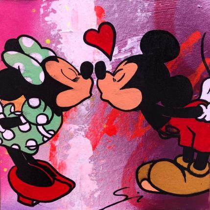 Peinture The big kiSs par Mestres Sergi | Tableau Pop-art Acrylique, Graffiti Icones Pop