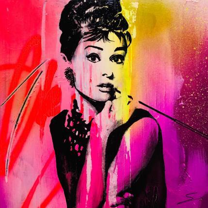 Peinture Audrey’s at Tiffanys par Mestres Sergi | Tableau Pop-art Acrylique, Graffiti Icones Pop