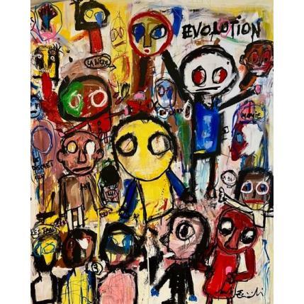 Peinture Evolution par Zaïdi Larbi | Tableau Art Singulier Acrylique, Pastel, Posca