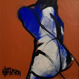 Painting Outremer by Chaperon Martine | Painting Figurative Acrylic Nude