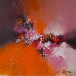 Painting Vitalité by Dupetitpré Roselyne | Painting Abstract Acrylic Minimalist