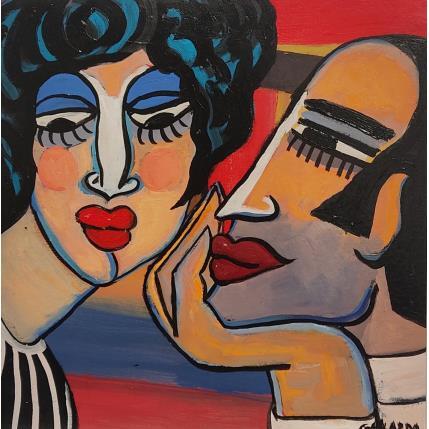 Peinture te pienso  par Garcia Gallardo Mercedes | Tableau Figuratif Huile