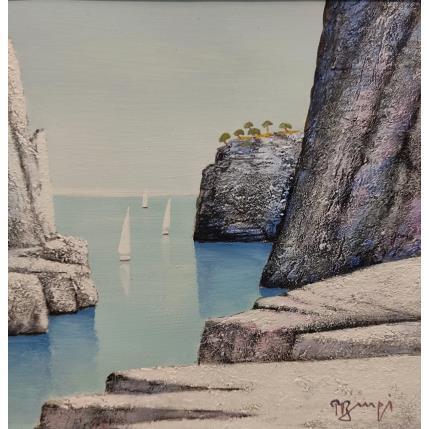 Painting Les terrasses by Burgi Roger | Painting Figurative Acrylic Nature