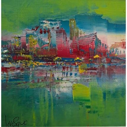 Painting Halo Vert by Levesque Emmanuelle | Painting Raw art Oil Urban
