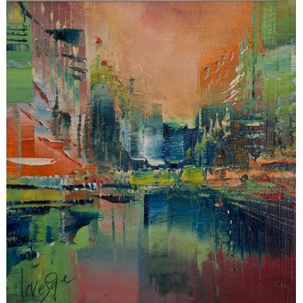 Painting Ciel Mandarine by Levesque Emmanuelle | Painting Raw art Oil Urban