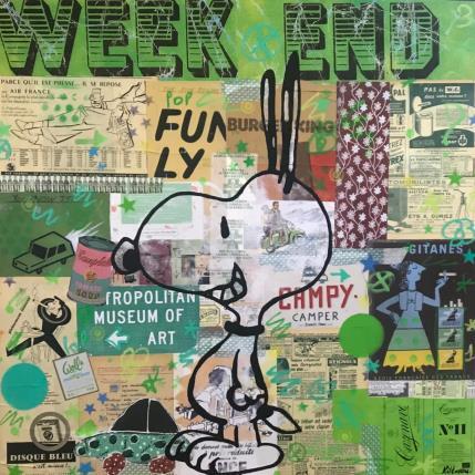 Peinture Snoopy oups par Kikayou | Tableau Pop-art Acrylique, Collage, Graffiti Icones Pop