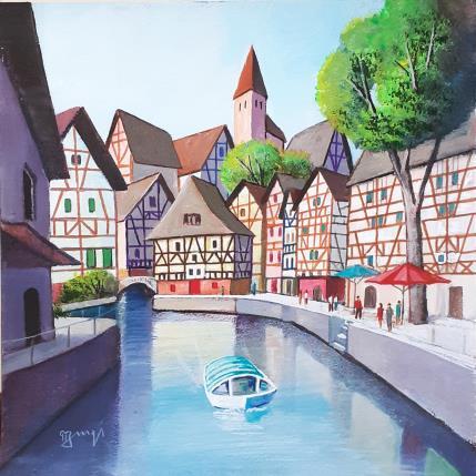 Peinture AN203 ALSACE  par Burgi Roger | Tableau Figuratif Acrylique Architecture, Marine, Urbain