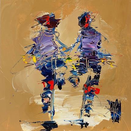 Peinture Main Dans Ta Main par Raffin Christian | Tableau Figuratif Huile Scènes de vie