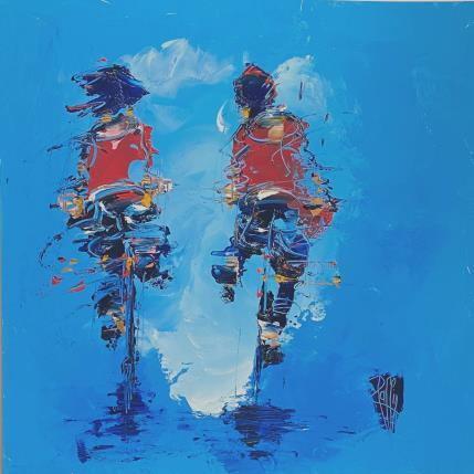 Peinture Echange par Raffin Christian | Tableau Figuratif Huile Scènes de vie