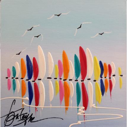 Painting Espoir en mer by Fonteyne David | Painting Figurative Acrylic Marine