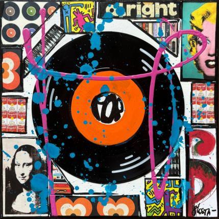 Peinture POP VINYLE par Costa Sophie | Tableau Pop-art Acrylique, Collage, Upcycling Icones Pop