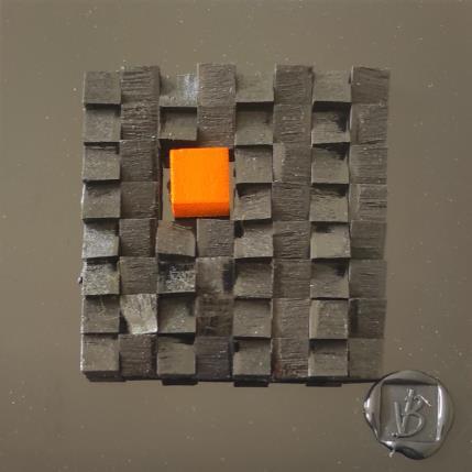 Peinture Madrid  par Bauquel Véronique | Tableau Abstrait Acrylique, Bois, Collage Minimaliste