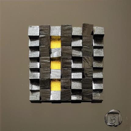 Peinture Port Villa par Bauquel Véronique | Tableau Abstrait Acrylique, Bois, Collage Minimaliste