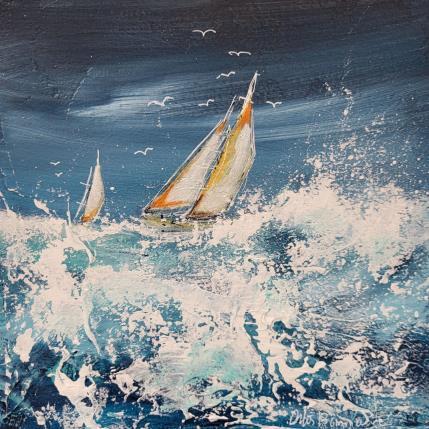 Gemälde Destination von Ortis-Bommarito Nicole | Gemälde Figurativ Acryl Marine