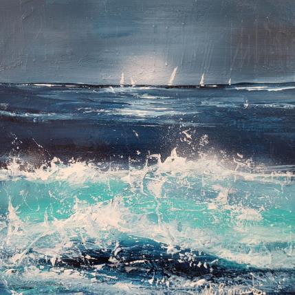 Peinture Retour au port par Ortis-Bommarito Nicole | Tableau Figuratif Acrylique Marine