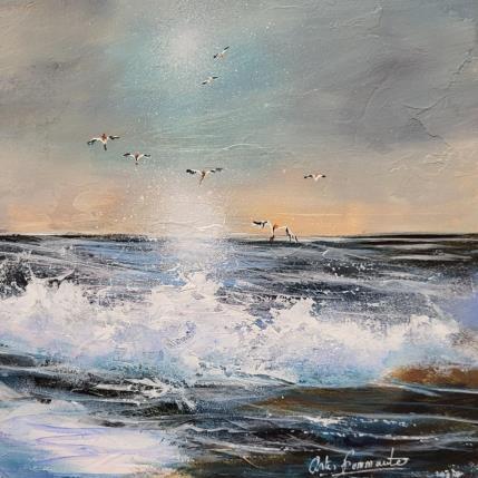 Peinture Un soir d'été par Ortis-Bommarito Nicole | Tableau Figuratif Acrylique Marine