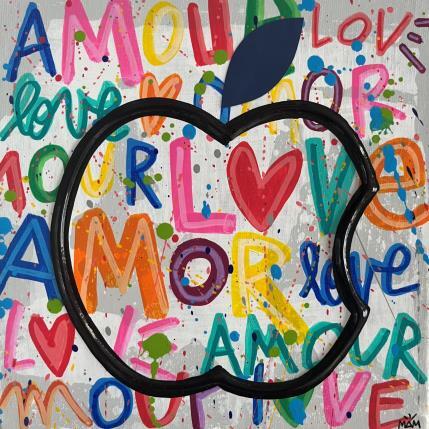 Painting POMME D'AMOUR by Mam | Painting Pop-art Acrylic Life style, Nature, Pop icons