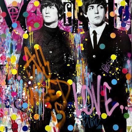 Peinture All you need is love par Novarino Fabien | Tableau Pop-art Icones Pop