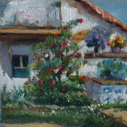 Peinture Patio de tita par Cabello Ruiz Jose | Tableau Impressionnisme Huile Scènes de vie