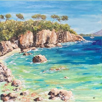 Peinture Côte Toulonnaise par Rey Ewa | Tableau Figuratif Acrylique Paysages
