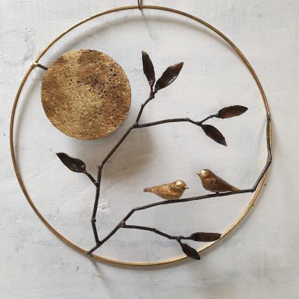 Sculpture oiseaux au clair de lune en suspension par Eres Nicolas | Sculpture Figuratif Métal Animaux