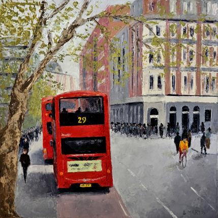 Peinture Leicester square par Martin Laurent | Tableau Figuratif Huile Société, Urbain