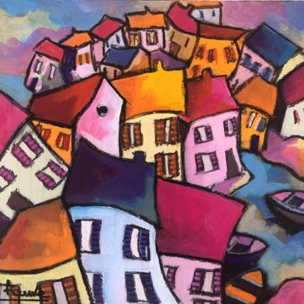 Peinture Promenade  par Fauve | Tableau Figuratif Acrylique Marine